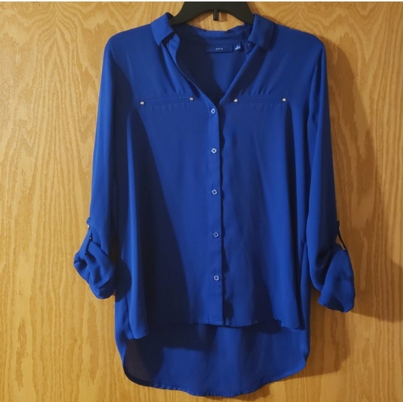 Apt. 9 Collared, Button Down Blouse - Picture 5 of 11